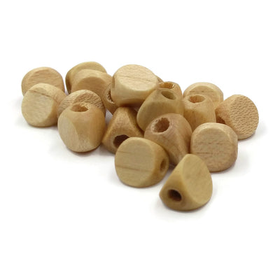 7 mm - Small wooden triangulars beads