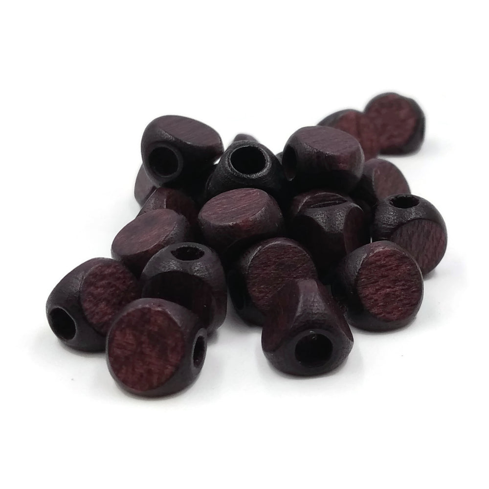 7 mm - Small wooden triangulars beads