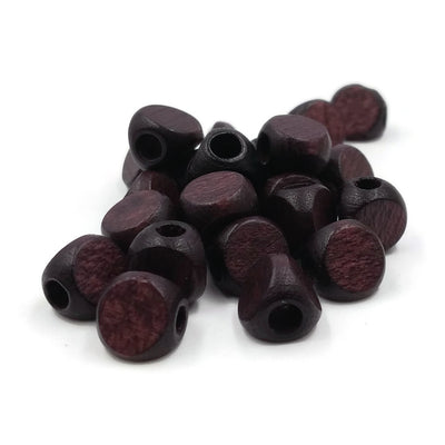 7 mm - Small wooden triangulars beads