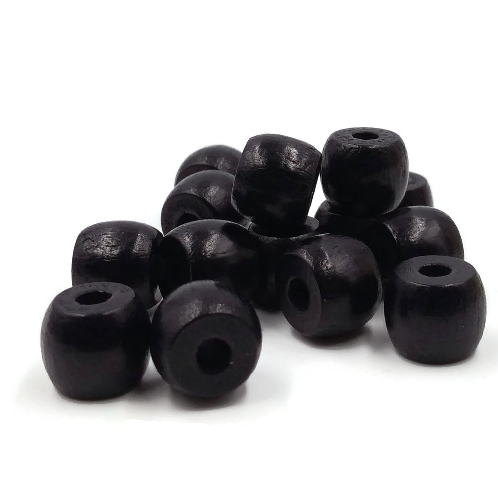 10x8 mm - Perles barils plats en bois