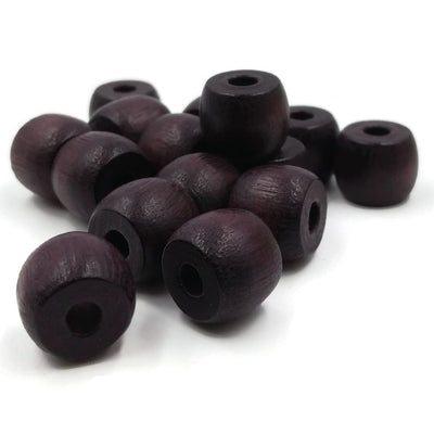 10x8 mm - Perles barils plats en bois