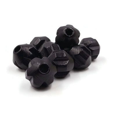 12 mm - Wooden beads carved and round
