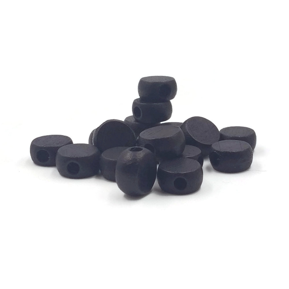 8x4 mm - Wooden beads flat and round