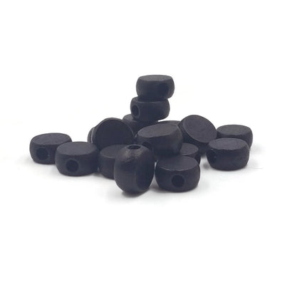 8x4 mm - Wooden beads flat and round