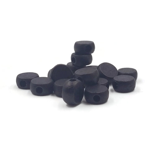 8x4 mm - Perles rondes et plates en bois