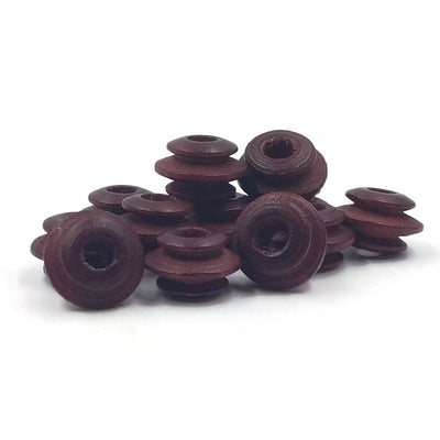 9x6mm - Wooden round spiral beads