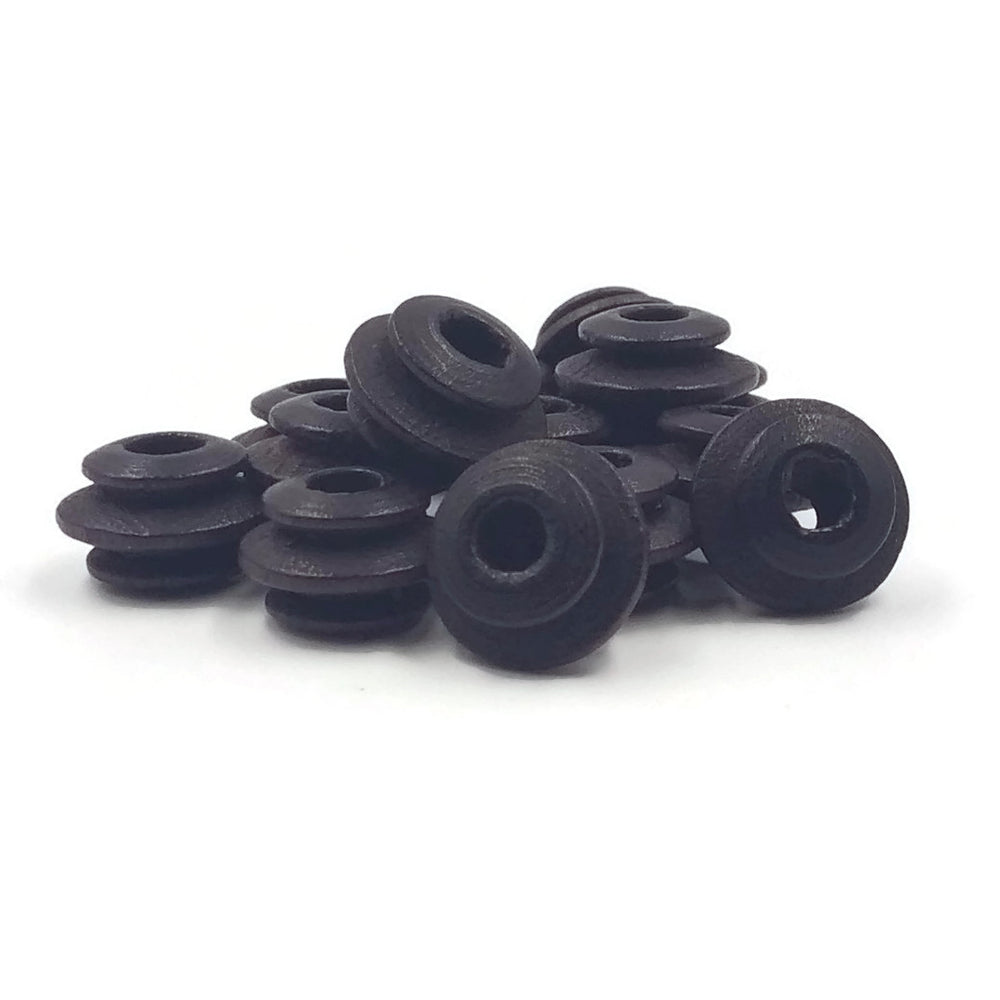 9x6mm - Wooden round spiral beads