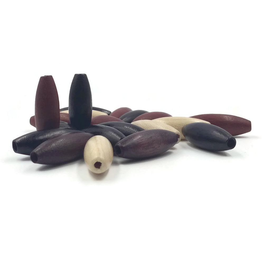 8x24 mm - Spaghetti wooden beads
