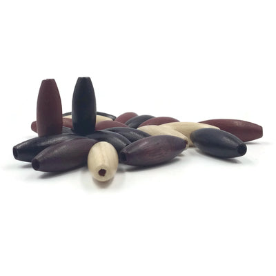 8x24 mm - Spaghetti wooden beads