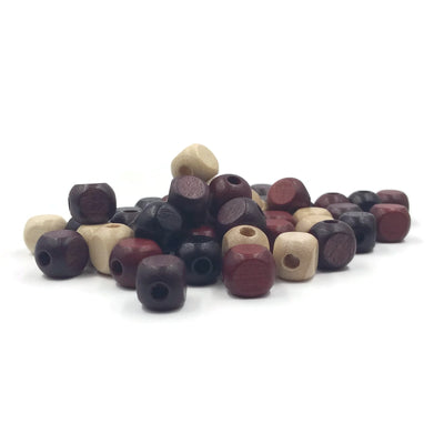 10 mm - Wooden dice beads