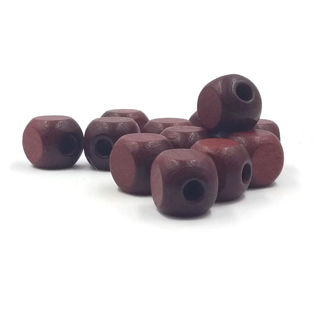 10 mm - Wooden dice beads