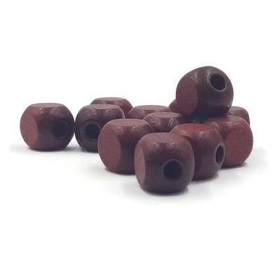 10 mm - Wooden dice beads
