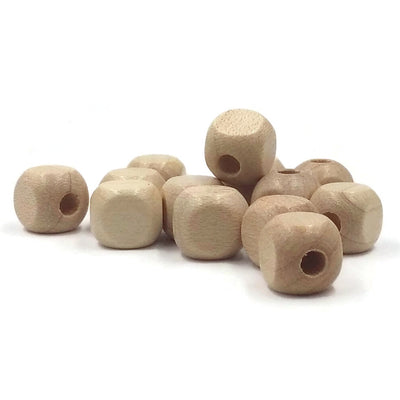 10 mm - Wooden dice beads