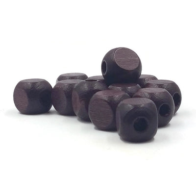 10 mm - Wooden dice beads