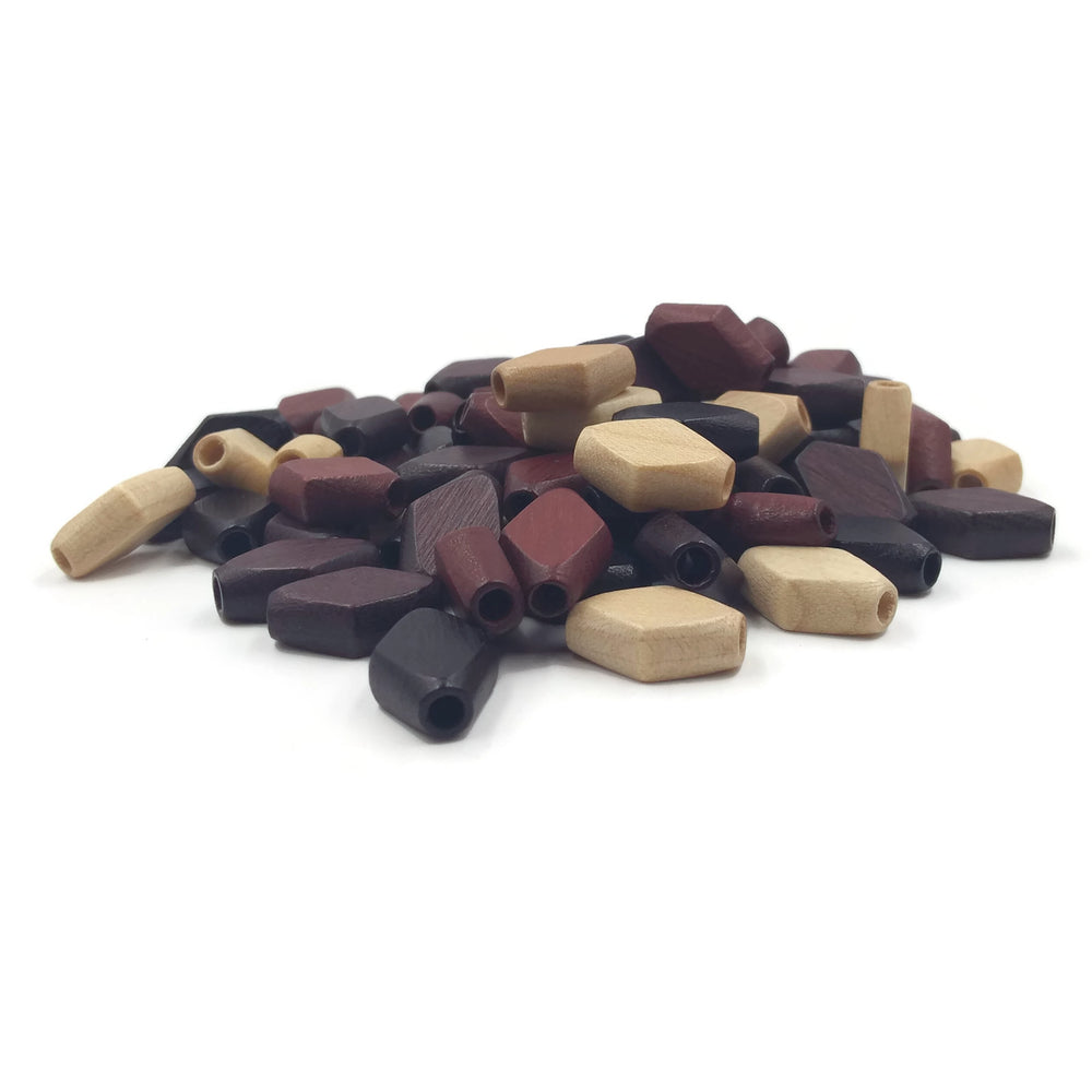 10x15 mm - Wooden diamond beads