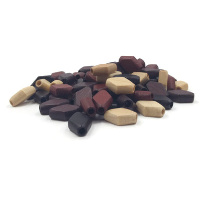 10x15 mm - Wooden diamond beads