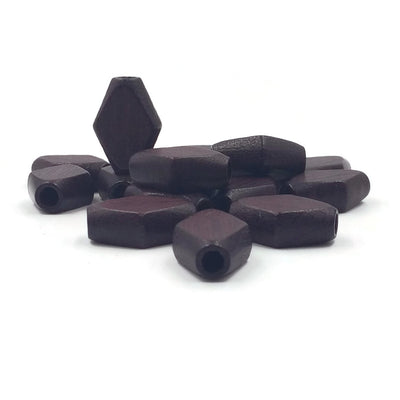 10x15 mm - Wooden diamond beads