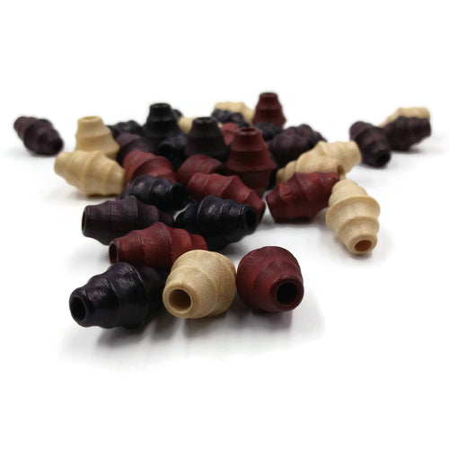 10x15 mm - Perles en bois ligné