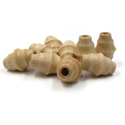 10x15 mm - Lined wooden beads