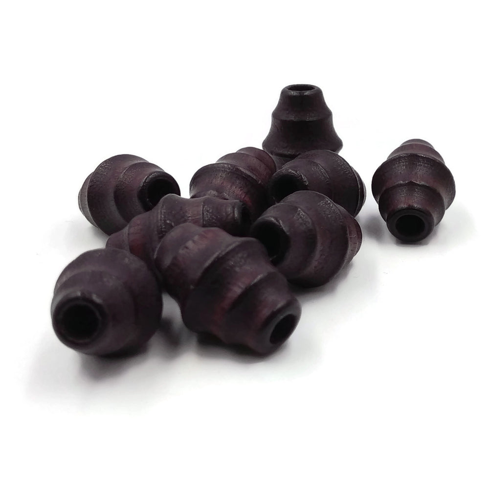 10x15 mm - Lined wooden beads