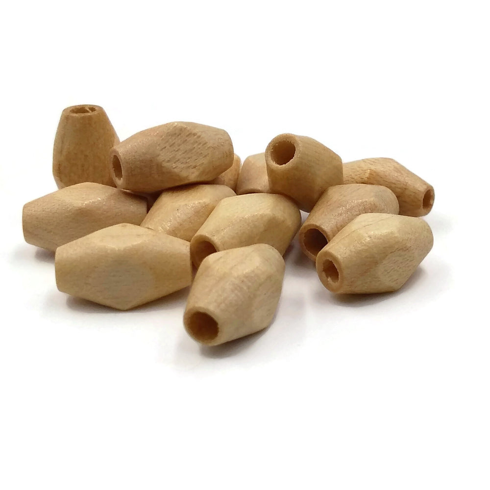 10x15 mm - Bicone shaped wooden beads