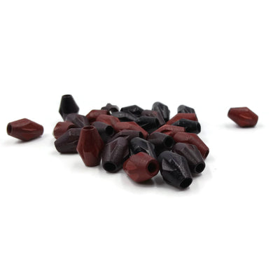 8x12 mm - Bicone Wooden Carved Beads
