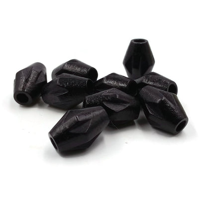8x12 mm - Bicone Wooden Carved Beads