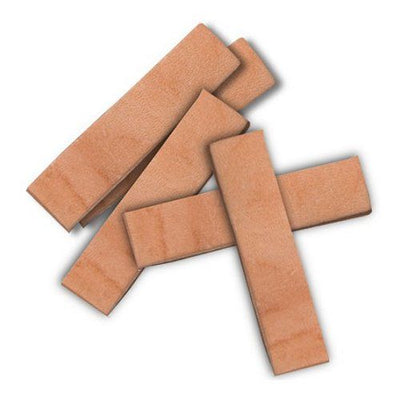 10x38mm - Séparateurs en cuir non percés - 5pcs