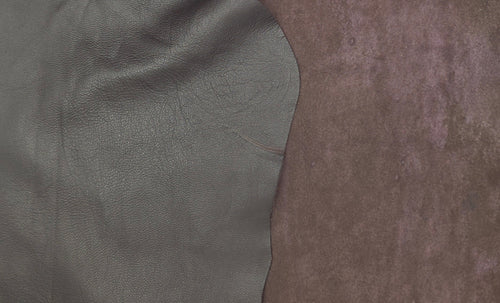 Cuir d'agneau aubergine · 1½ - 2 oz - ( 0,5 - 0,6 mm )