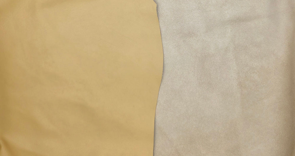 Cuir d'agneau tan · 1½ - 2 oz - ( 0,5 - 0,6 mm )