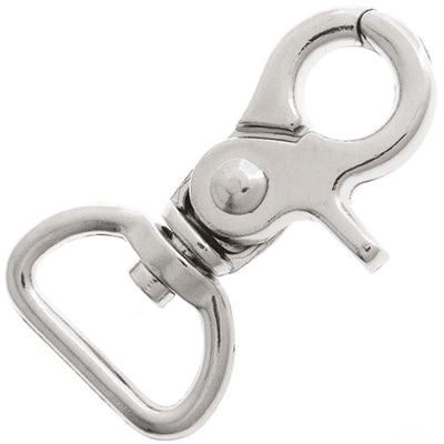 44x30 mm - Clip pivotant Anneau en ''D'' / Nickel LF/NF (10un)