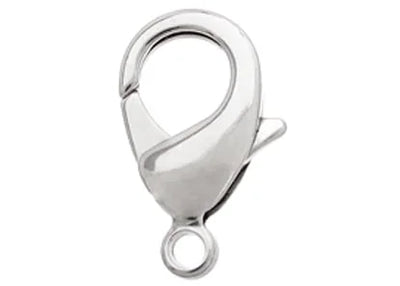 12mm - Fermoir homard plaqué rhodium NF/LF (50un)