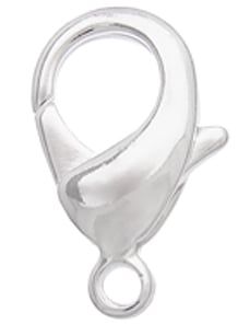 Lobster Clasp Hamilton Silver plated (12 mm) LF/NF (50pcs)