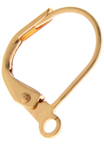 Lever Back French Earwire - 13x10mm - Gold