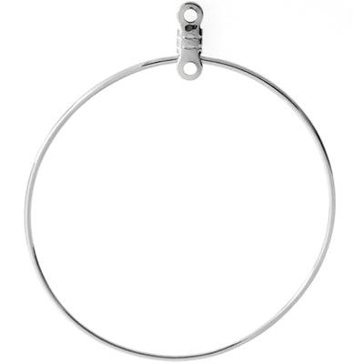 Boucles d'oreilles avec anneau couleur nickel - LF/NF (100 un)