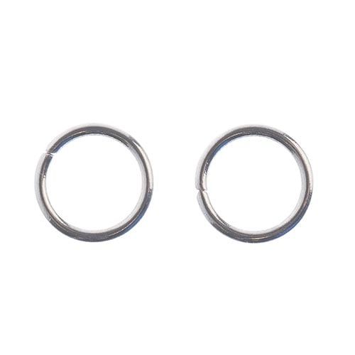 6mm - Anneaux simples en Acier Inoxydable / 100pcs