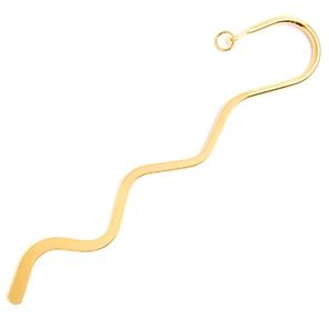 15.5cm - Signet zig zag avec anneau