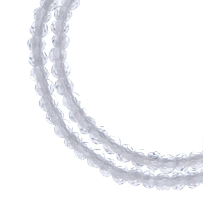 4 mm - Crystal Lane · Perle Facetté ''Colorlined'' · 2 brins sur corde