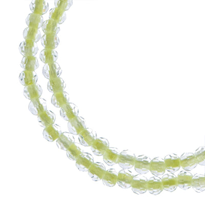 4 mm - Crystal Lane · Perle Facetté ''Colorlined'' · 2 brins sur corde