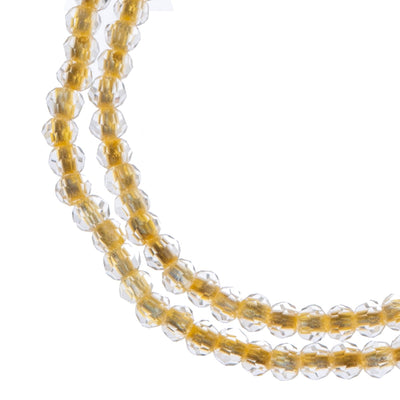 4 mm - Crystal Lane · Perle Facetté ''Colorlined'' · 2 brins sur corde