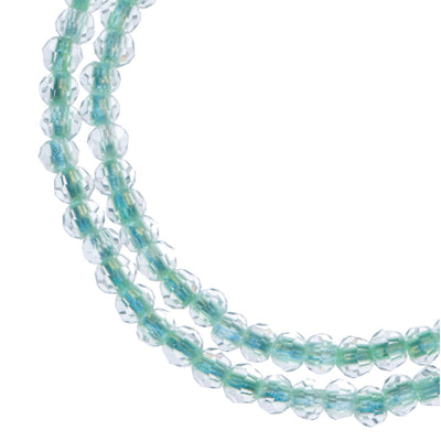 4 mm - Crystal Lane · Perle Facetté ''Colorlined'' · 2 brins sur corde