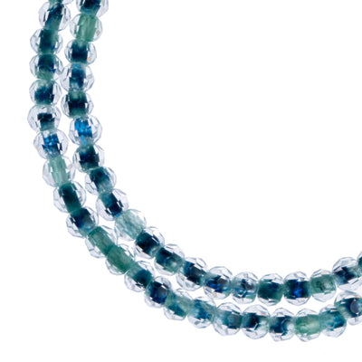 4 mm - Crystal Lane · Perle Facetté ''Colorlined'' · 2 brins sur corde