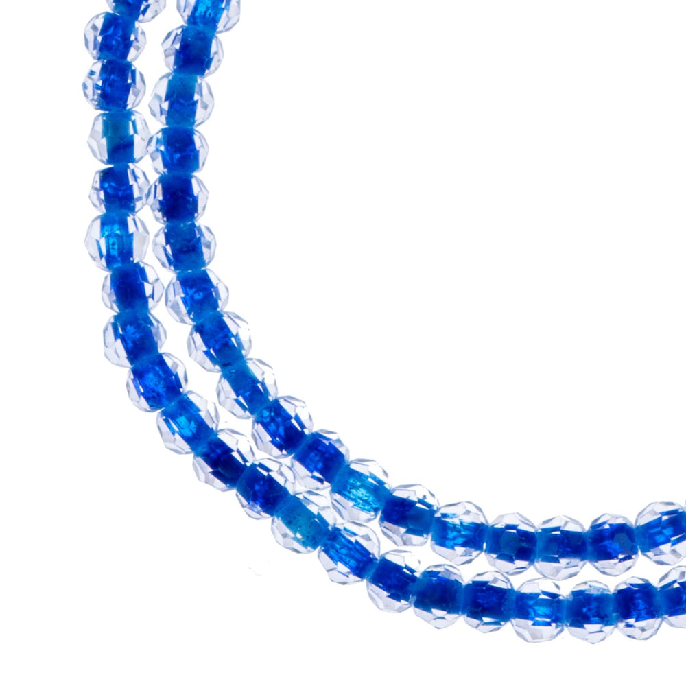 4 mm - Crystal Lane · Perle Facetté ''Colorlined'' · 2 brins sur corde