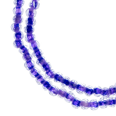 4 mm - Crystal Lane · Perle Facetté ''Colorlined'' · 2 brins sur corde