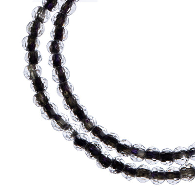 4 mm - Crystal Lane · Perle Facetté ''Colorlined'' · 2 brins sur corde