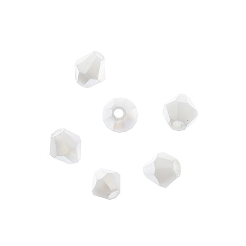 4x4 mm - Crystal Lane Bicone  · 2 Strand