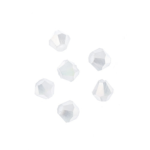 4x4 mm - Crystal Lane Bicone  · 2 Strand