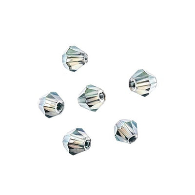 4x4 mm - Crystal Lane Bicone  · 2 Strand