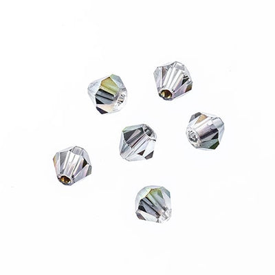 4x4 mm - Crystal Lane Bicone  · 2 Strand