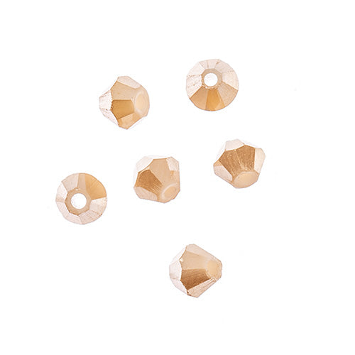 4x4 mm - Crystal Lane Bicone  · 2 Strand